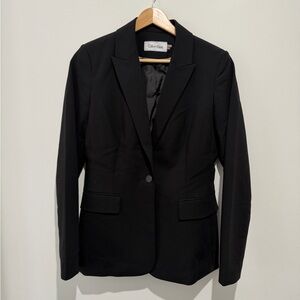 Calvin Klein Black Single-Button Women's Blazer
